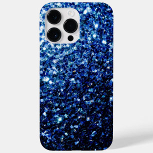Donkerblauw diepe glanzende nepgloei glinstert Case-Mate iPhone 14 pro max hoesje