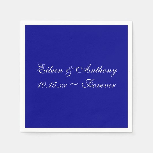 Donkerblauw, duurzaam kleurenpapier, inkt servet (Voorkant)