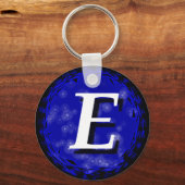 Donkerblauw E Sleutelhanger (Voorkant)
