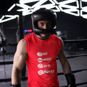 Donkerblauw Eat Sleep Gym Repo Pictogram T-shirt