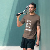 Donkerblauw Eat Sleep Gym Repo Pictogram T-shirt