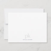 Donkerblauw Eenvoudige moderne monogram Profession Notitiekaartje (Voorkant)