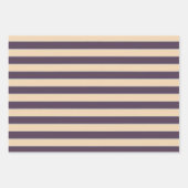 Donkerblauw en blos lijn strepen patroon inpakpapier vel (Voorkant 3)