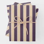 Donkerblauw en blos lijn strepen patroon inpakpapier vel (In situ)