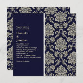 Donkerblauw en de Uitnodiging van het huwelijk van (Voorkant / Achterkant)