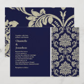 Donkerblauw en de Uitnodiging van het huwelijk van (Voorkant / Achterkant)