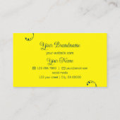 Donkerblauw en geel sierlijk met Logo Visitekaartje (Achterkant)