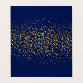 Donkerblauw en Goud Confetti | Blanco Visitekaartje (Buitenkant ongevouwen)