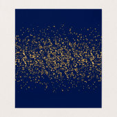 Donkerblauw en Goud Confetti | Blanco Visitekaartje (Binnenkant ongevouwen)