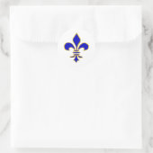 Donkerblauw en goud Fleur de lis Sticker (Tas)
