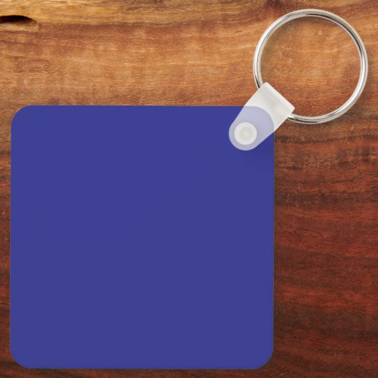 Donkerblauw en goud Schattige Minimalistische Eige Sleutelhanger (Achterkant)