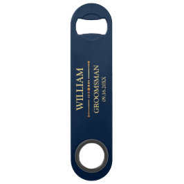 Donkerblauw en Goud Speed Flessenopener