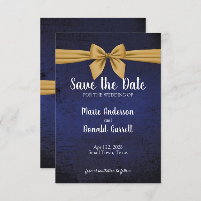 Donkerblauw en goudblauw (Voorkant / Achterkant)