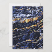 Donkerblauw en goudmarmer kaart (Achterkant)