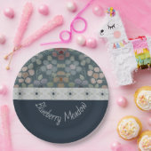 Donkerblauw en grijs papieren bordje (Feest)