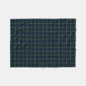 Donkerblauw en Groen Campbell Clan Tartan Fleece Deken (Voorkant (Horizontaal))