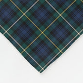Donkerblauw en Groen Campbell Clan Tartan Fleece Deken (Hoek)