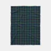 Donkerblauw en Groen Campbell Clan Tartan Fleece Deken (Voorkant)