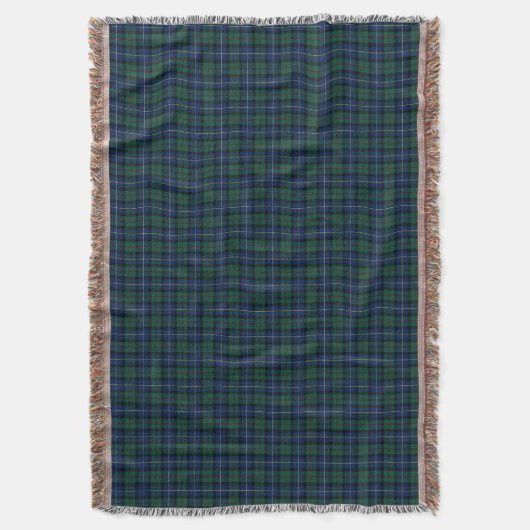 Donkerblauw en Groen MacLeod van Skye Clan Plaid Deken (Voorkant Verticaal)