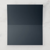 Donkerblauw en groene sterrenweddenschap plaatskaartje (Binnenkant ongevouwen)