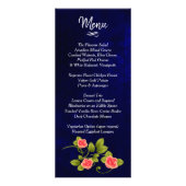 Donkerblauw en koraal Roos - Menu (Voorkant)