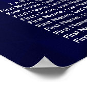 Donkerblauw en koraal Roos - Verloopkaart Poster (Hoek)