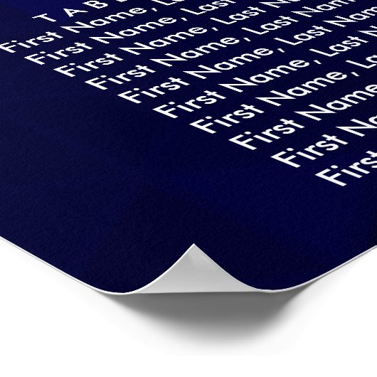 Donkerblauw en koraal Roos - Verloopkaart Poster (Hoek)