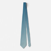 Donkerblauw en licht grijs cyaan gradiënt ombre stropdas (Voorkant)