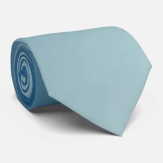 Donkerblauw en licht grijs cyaan gradiënt ombre stropdas (Opgerold)