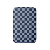 Donkerblauw en lichtblauw dambord badmat (Voorkant Verticaal)