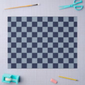 Donkerblauw en lichtblauw dambord tissuepapier (Craft)