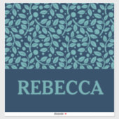 Donkerblauw en lichte blauw lederpatroon sticker (Vel)