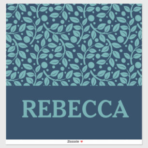 Donkerblauw en lichte blauw lederpatroon sticker