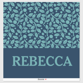 Donkerblauw en lichte blauw lederpatroon sticker