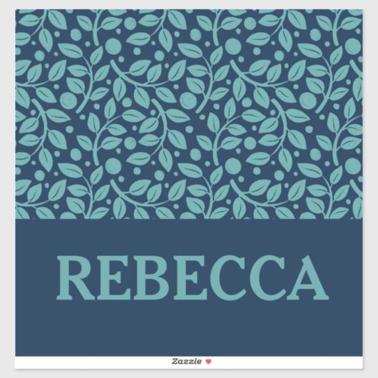 Donkerblauw en lichte blauw lederpatroon sticker (Vel)