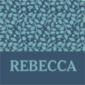 Donkerblauw en lichte blauw lederpatroon sticker (Voorkant)