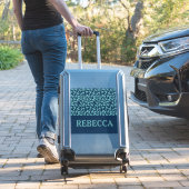 Donkerblauw en lichte blauw lederpatroon sticker (Koffer Insitu)