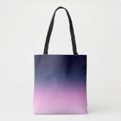 Donkerblauw en lichtroze verloop tote bag (Voorkant)