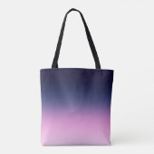 Donkerblauw en lichtroze verloop tote bag (Achterkant)