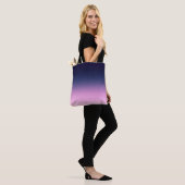 Donkerblauw en lichtroze verloop tote bag (Op model)
