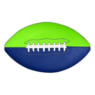 donkerblauw en neongroen american football