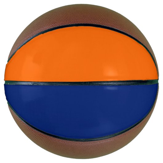 donkerblauw en oranje in vaste kleur mini basketbal (Voorkant)
