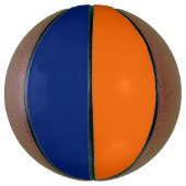 donkerblauw en oranje in vaste kleur mini basketbal (Verticaal)