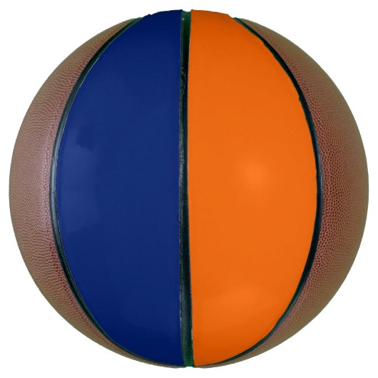 donkerblauw en oranje in vaste kleur mini basketbal (Verticaal)