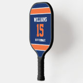 Donkerblauw en Oranje Pickleball Paddle (Links)