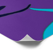 Donkerblauw en Paars Camouflage, waarde Poster (Hoek)