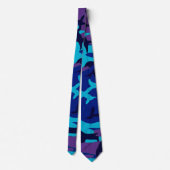 Donkerblauw en Paars Stropdas van Camouflage (Achterkant)