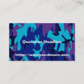 Donkerblauw en Paars Visitekaartje van Camouflage (Achterkant)