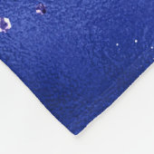 Donkerblauw en Paars zeewater Fleece Deken (Hoek)