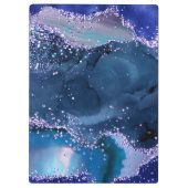 Donkerblauw en Paars zeewater Klembord (Achterkant)